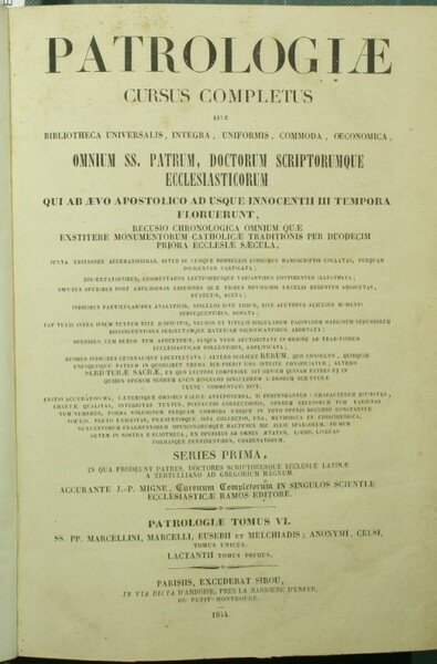 Lucii Caecilii Firmiani Lactantii opera omnia