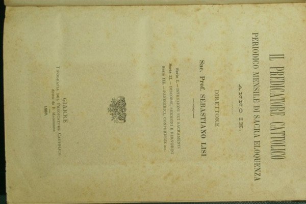 Il predicatore cattolico. Anno IX