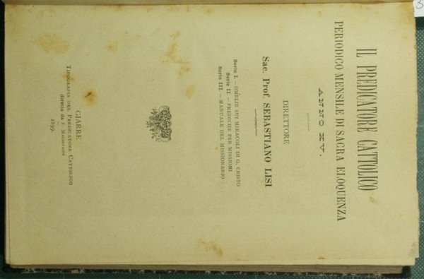 Il predicatore cattolico. Anno XV
