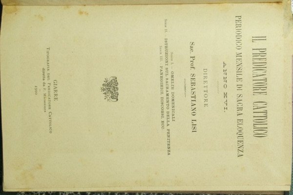 Il predicatore cattolico. Anno XVI