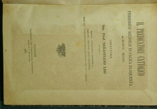 Il predicatore cattolico. Anno XIII