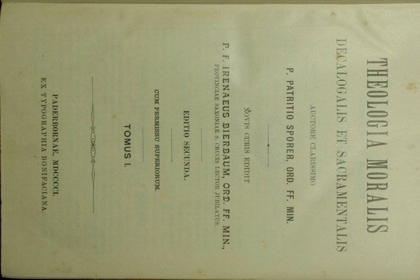 Theologia moralis decalogalis et sacramentalis