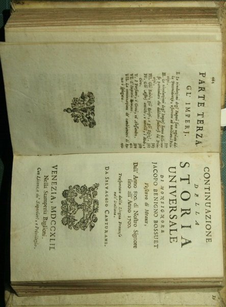 Discorso sopra la storia universale per dilucidare la continuazion della …