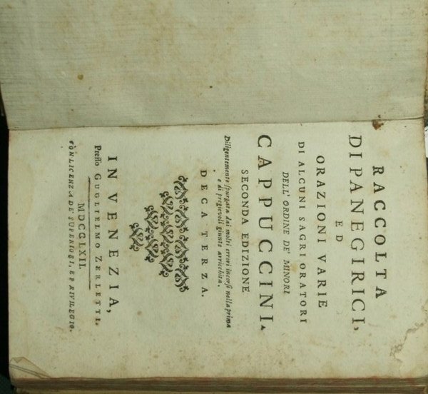 Raccolta di panegirici ed orazioni varie di alcuni sagri oratori …