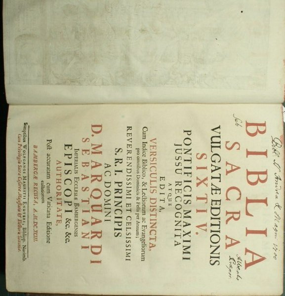 Biblia sacra vulgatae editionis Sixti V Pontificis Maximi jussu recognita …