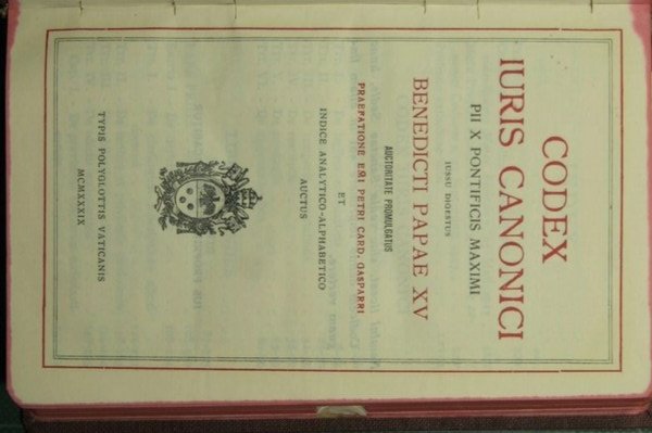 Codex iuris canonici Pii Pontificis Maximi