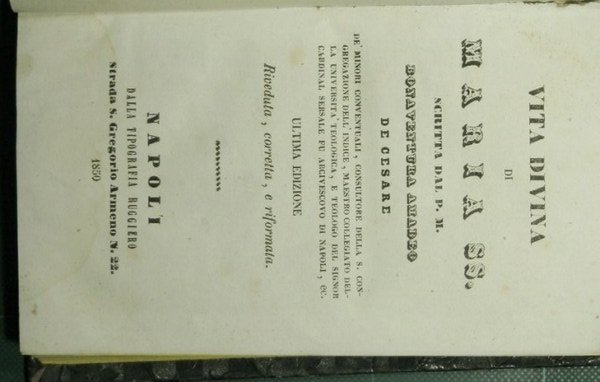 Vita divina di Maria SS. | Immagine principale