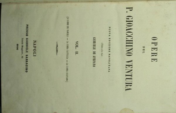 Opere del P. Gioacchino Ventura - Vol. II