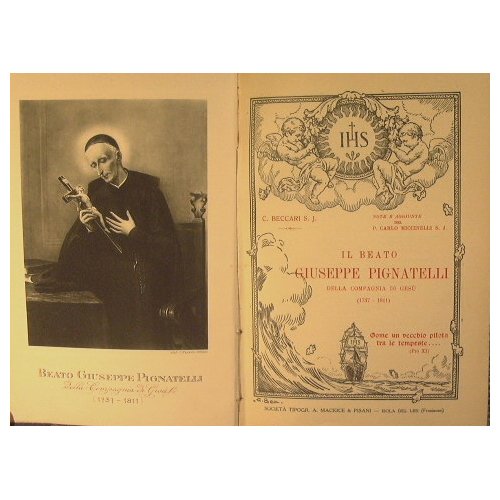 Il Beato Giuseppe Pignatelli della Compagnia di Gesù (1737-1811).