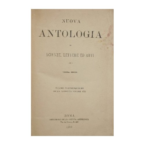 Nuova antologia. Vol. XXV