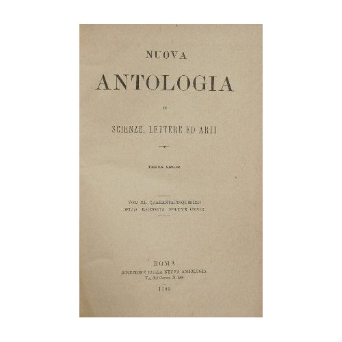 Nuova antologia. Vol. XLV