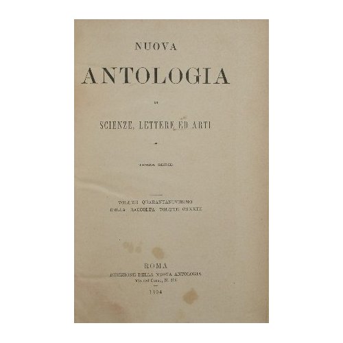 Nuova antologia. Vol. XLIX