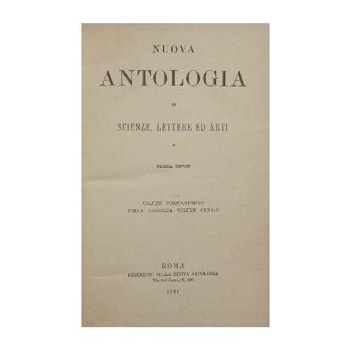 Nuova antologia. Vol. L