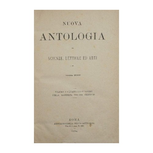 Nuova antologia. Vol. LIV
