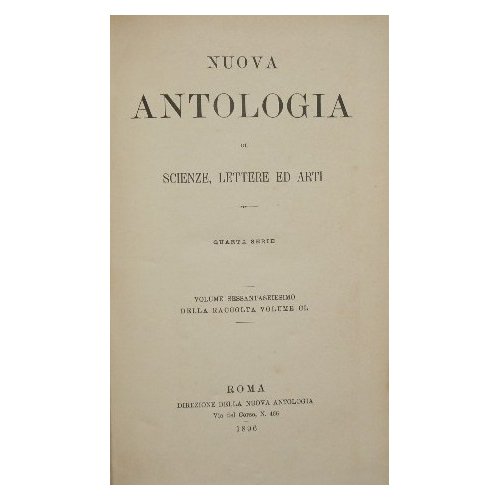 Nuova antologia. Vol. LXVI