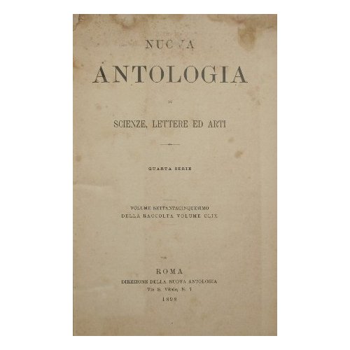 Nuova antologia. Vol. LXXV