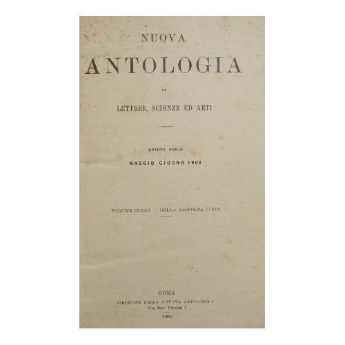 Nuova antologia. Vol. CXXXV
