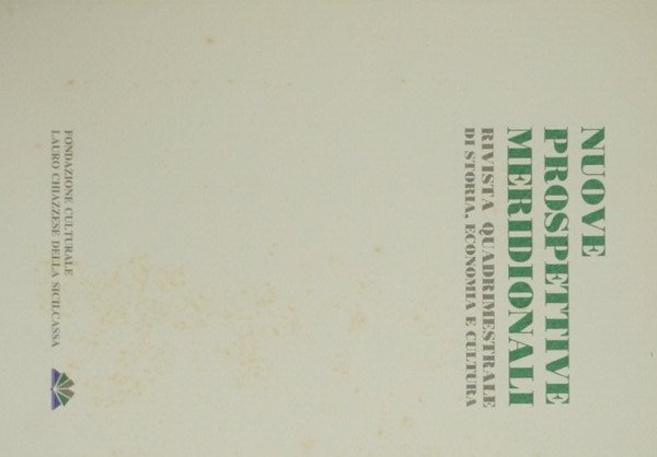 Nuove prospettive meridionali. Anno II, n. 3 - maggio-luglio 1992