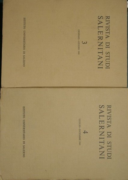 Rivista di Studi Salernitani. Anno II - Nn. 3-4 | Immagine principale