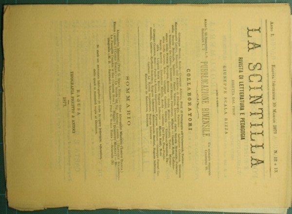 La scintilla. N. 12-13