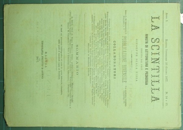 La scintilla. N. 14-15