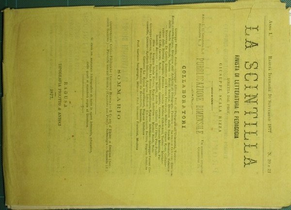 La scintilla. N. 20-21