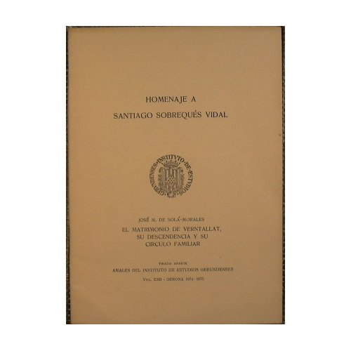 Homenaje a Santiago Sobrequés Vidal