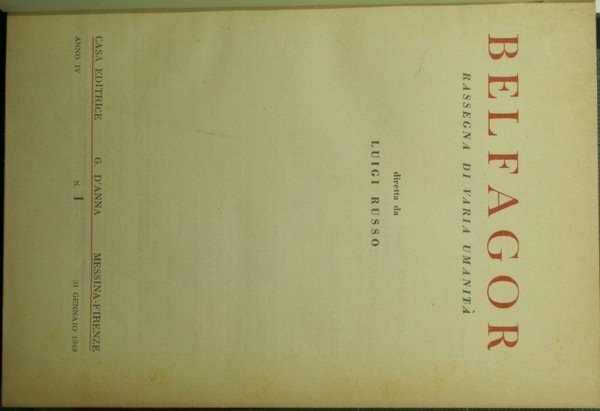 Belfagor. Anno IV - 1949