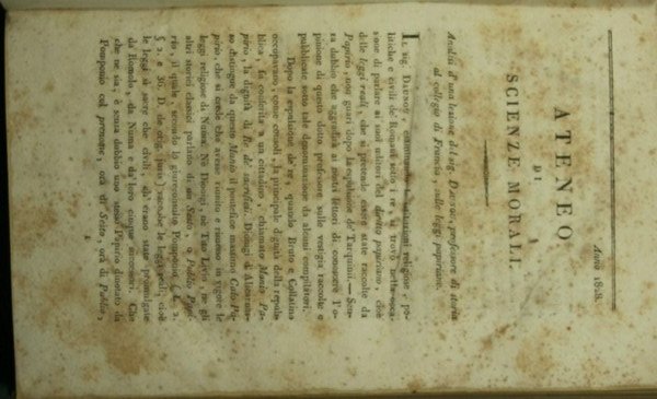 Ateneo di scienze morali. Anno 1828