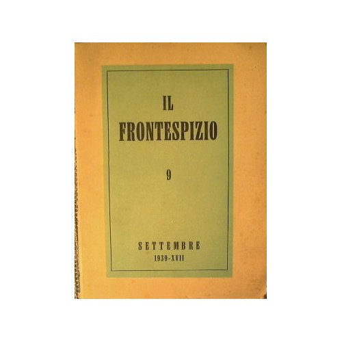 Il Frontespizio - N. 9