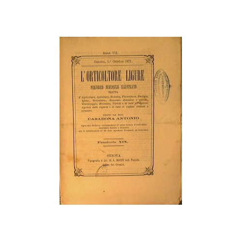 L'Orticoltore Ligure.