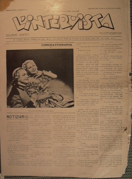 Settimanale l'intervista - anno XVIII n. 5 - domenica 2 … | Immagine principale