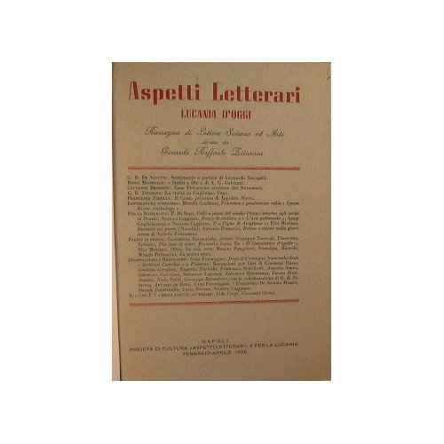 Aspetti Letterari. Lucania d'oggi