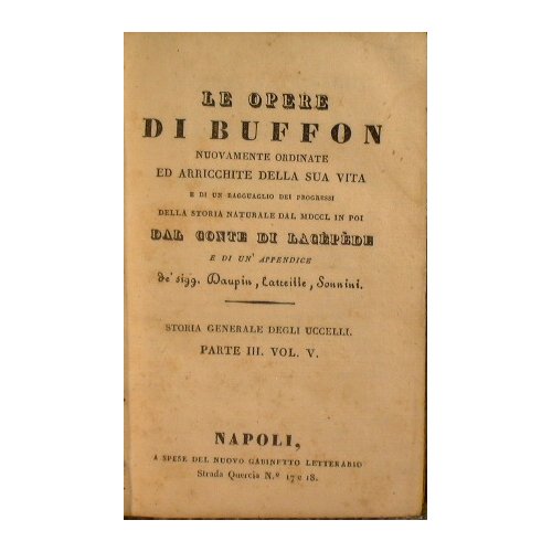 Le opere di Buffon (Parte III - Vol V storia …