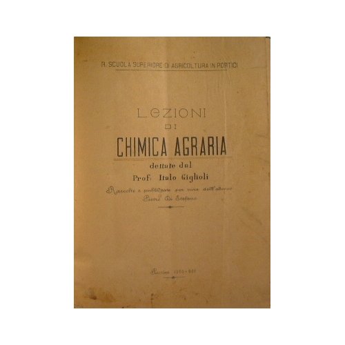 Lezioni di chimica agraria