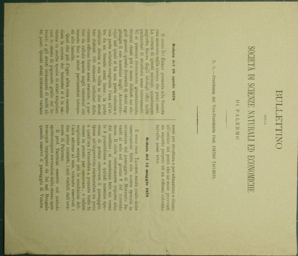 Bullettino della Società di scienze naturali ed economiche di Palermo. N. 6