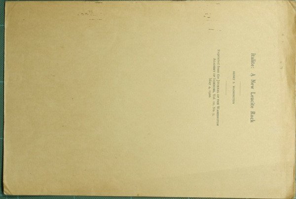 Italite: a new leucite rock