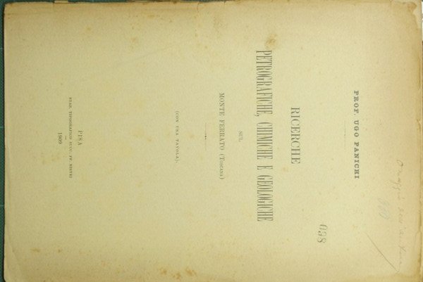 Ricerche petrografiche, chimiche e geologiche sul Monte Ferrato (Toscana)
