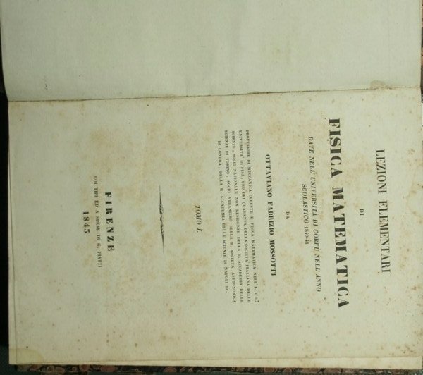 Lezioni elementari di fisica matematica