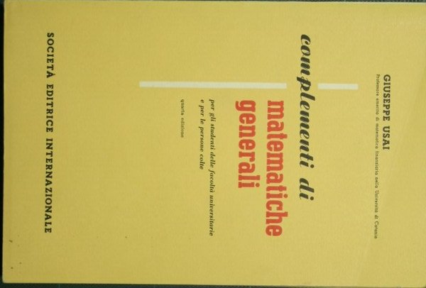 Complementi di matematiche generali | Immagine principale