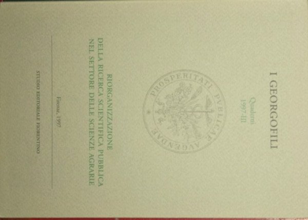 Riorganizzazione della ricerca scientifica pubblica nel settore delle scienze agrarie