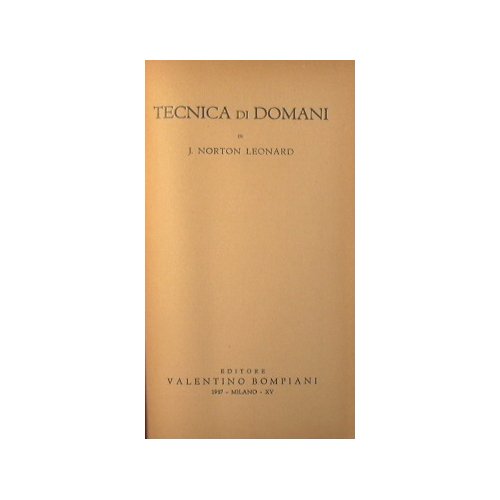 Tecnica di domani.