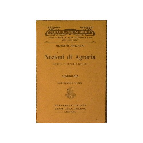 Nozioni di agraria esposte in quadri sinottici