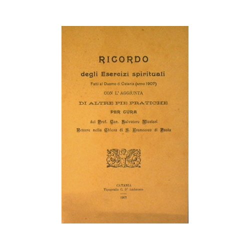 Ricordo degli esercizi spirituali