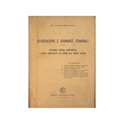 Deliberazioni e adunanze comunali