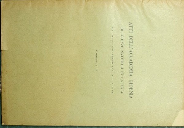 Atti dell'Accademia Gioenia di scienze naturali in Catania - Vol. …