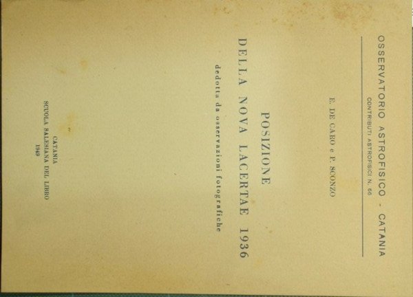 Posizione della Nova Lacertae 1936