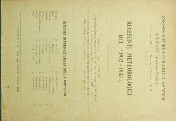 Riassunti meteorologici del 1932-1933