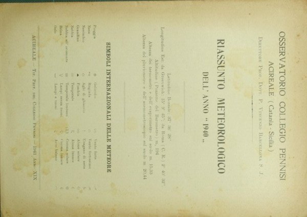 Riassunti meteorologici dell'anno 1940