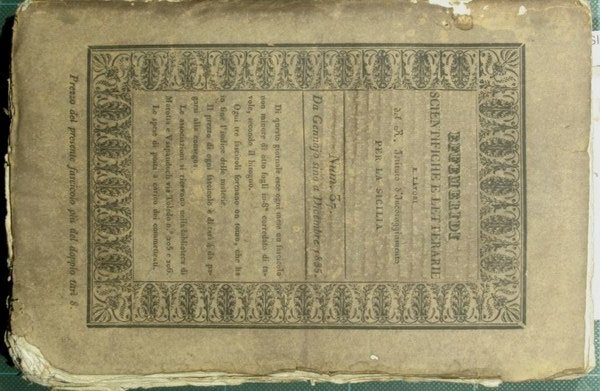 Effemeridi scientifiche e letterarie e lavori del R. Istituto d'incoraggiamento per la Sicilia. N. 37 - Da Gennaio sino a Dicembre 1835